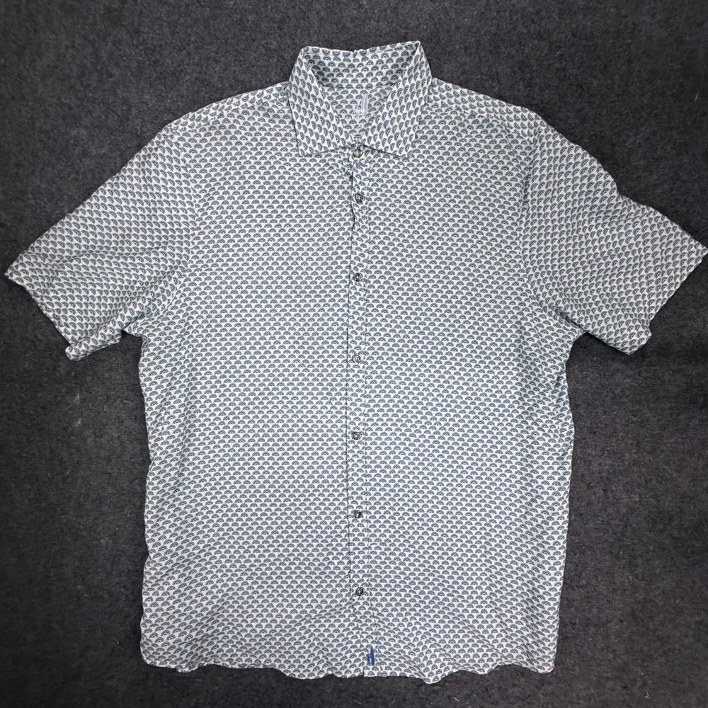Johnnie-O Antonio Shirt Mens XL Semi Circle Print Featherweight Ultra Breathable